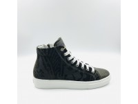Handmade shoes Green Velvet and Green Coco Leather